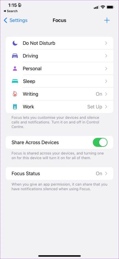 select-a-focus-profile-828x1792-e1680279341853 ما سبب عدم ظهور الإشعارات و تأخرها في iPhone ؟