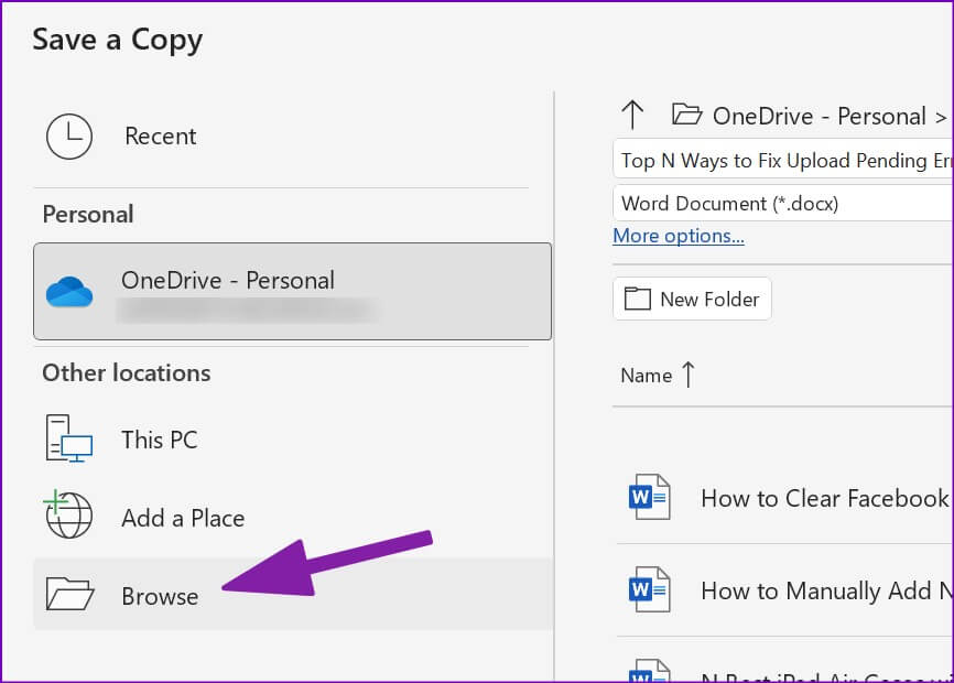 select-browse-866x620 طرق حل مشكلة في انتظار التنزيل على Microsoft Word