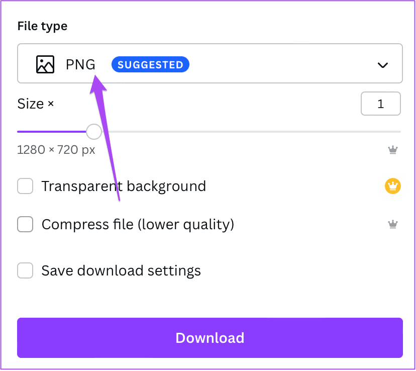 select-file-type-in-canva كيفية إنشاء خلفية في اجتماع Zoom باستعمال Canva