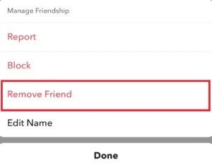 select-remove-friend-300x237-1-300x237 كيفية مسح نقاط Snapchat الخاصة بك