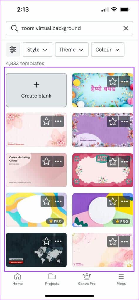 select-zoom-background-design-in-canva-app-474x1024-1-474x1024 كيفية إنشاء خلفية في اجتماع Zoom باستعمال Canva