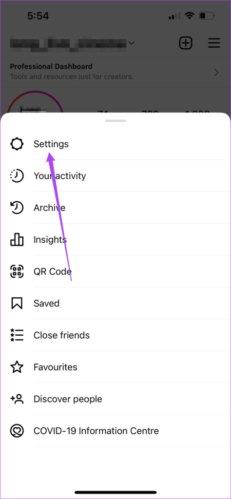 settings-instagram-app-iphone-474x1024-1 أفضل 7 إصلاحات لعدم عمل البحث عن الموسيقى في Instagram على iPhone