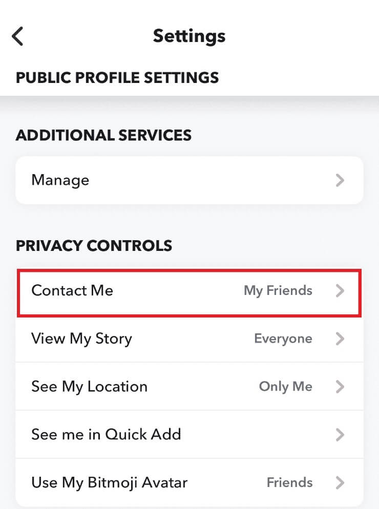 tap-on-contact-me-740x994 كيفية مسح نقاط Snapchat الخاصة بك