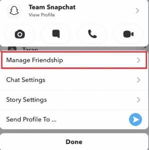 tap-on-manage-friendship-297x300-1-297x300 كيفية مسح نقاط Snapchat الخاصة بك