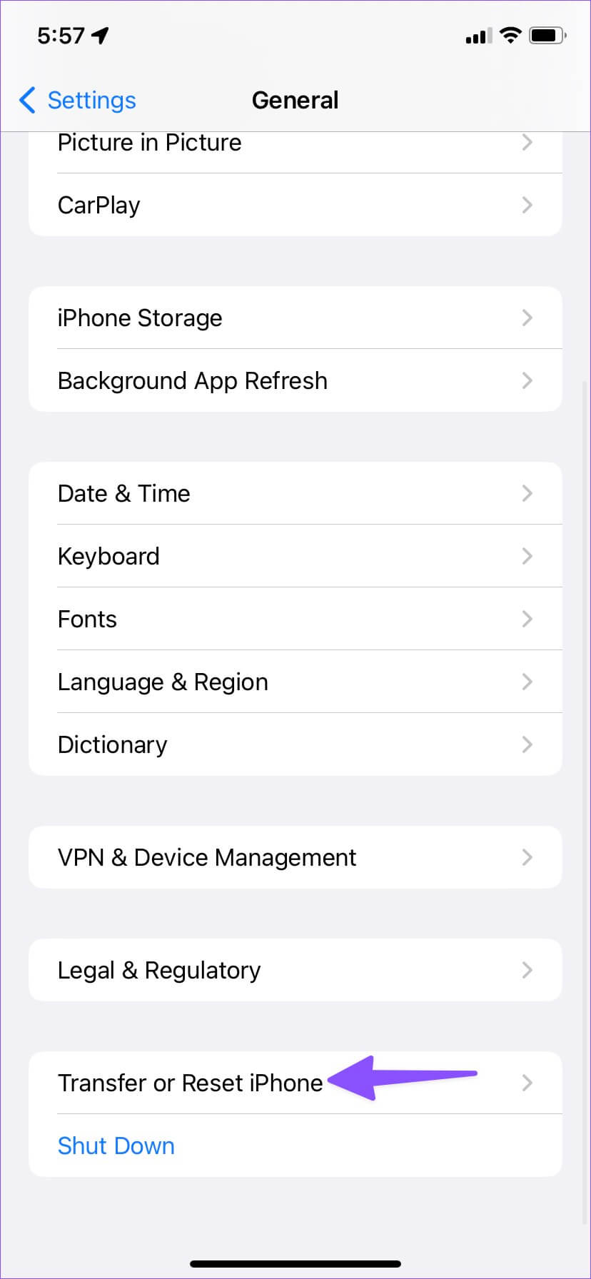 transfer-or-reset-iphone-6-828x1792 زر WiFi لا يعمل على Apple iPhone أفضل طرق لإصلاح رمز Wi-Fi باللون رمادي