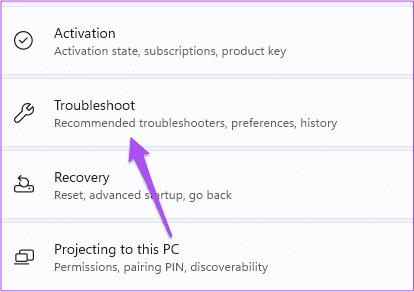 troubleshoot-system-settings-windows-11-1 أفضل 9 إصلاحات لعدم عمل برنامج Netflix على Windows 11