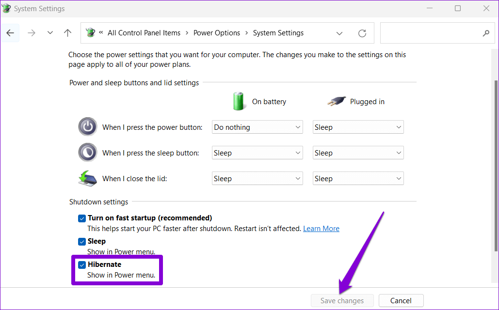 Add-Hibernate-Option-to-Power-Menu-on-Windows-11 كيفية تمكين واستخدام وضع السبات على Windows 11