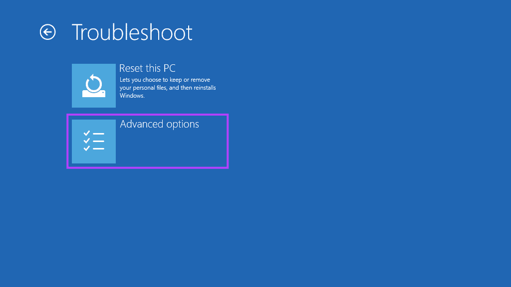 Advance_Startup_Options_Advanced_Options دليل كامل لاستخدام استعادة النظام في Windows 11
