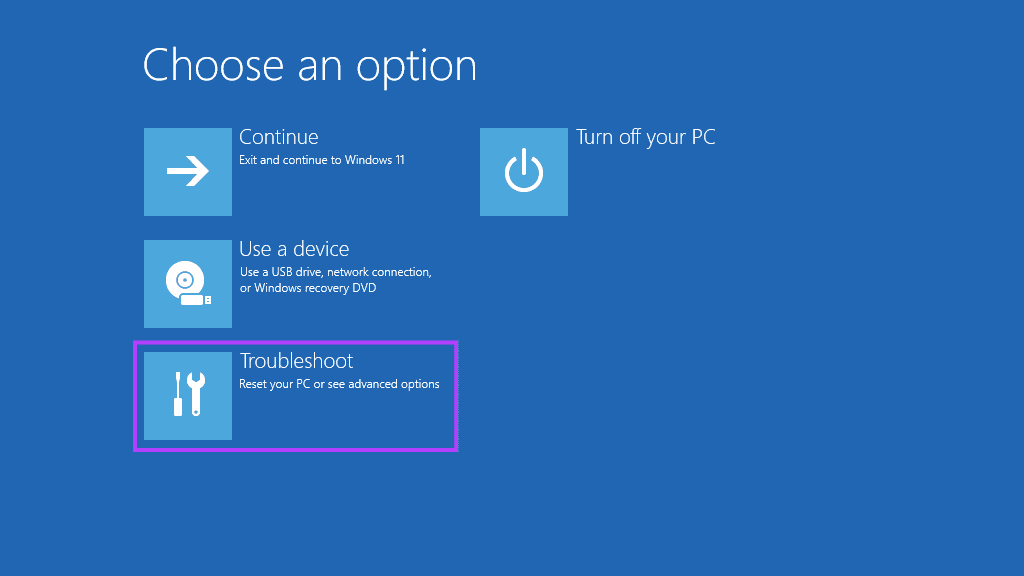 Advance_Startup_Options_Troubleshoot دليل كامل لاستخدام استعادة النظام في Windows 11