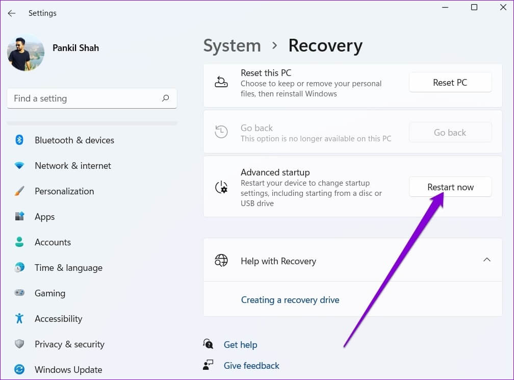 Advanced-Startup-on-Windows-11-2-1008x745 أفضل 5 طرق للوصول إلى خيارات بدء التشغيل المتقدمة في Windows 11