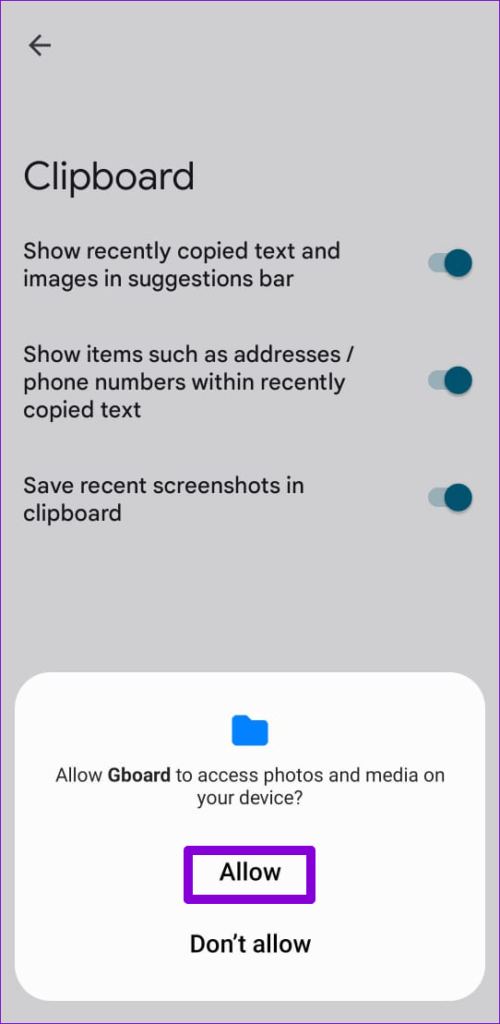 Allow-Gboard-Access-to-Storage-500x1024-1 أفضل طريقتين لاستخدام الحافظة على هواتف Samsung Galaxy