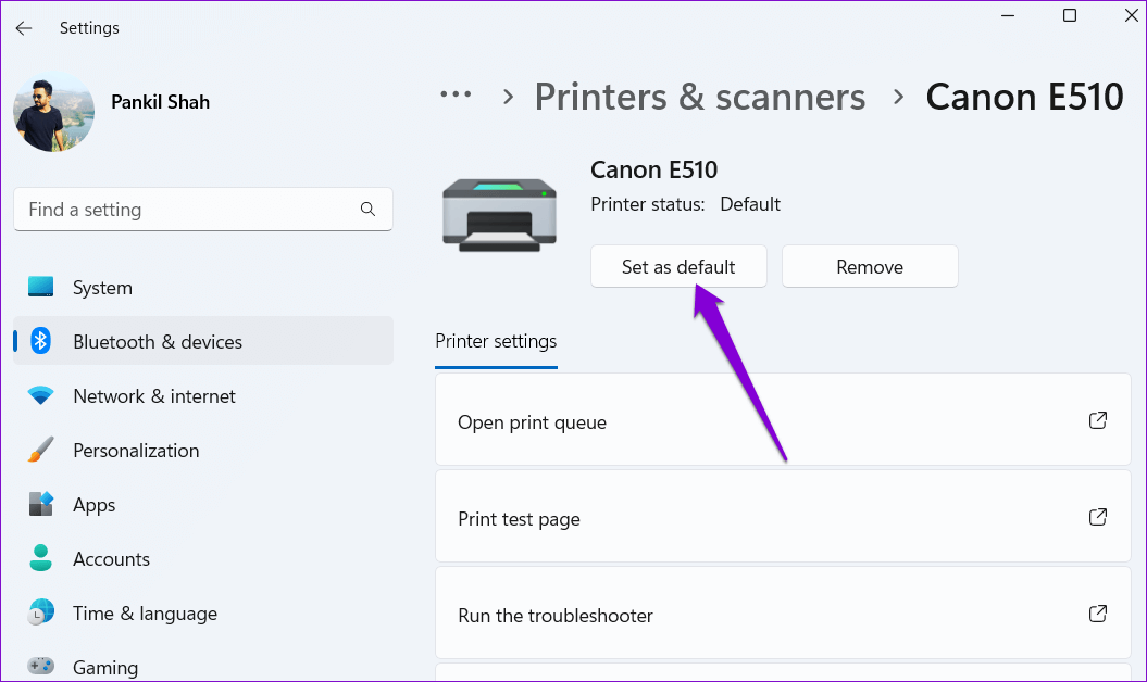Change-Default-Printer-on-Windows-11 أفضل 7 طرق لإصلاح عدم استجابة Microsoft Excel على Windows 11