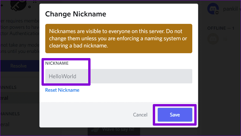 Change-Someone-Elses-Discord-Nickname كيفية تغيير اسم المستخدم واللقب الخاصين بك على Discord