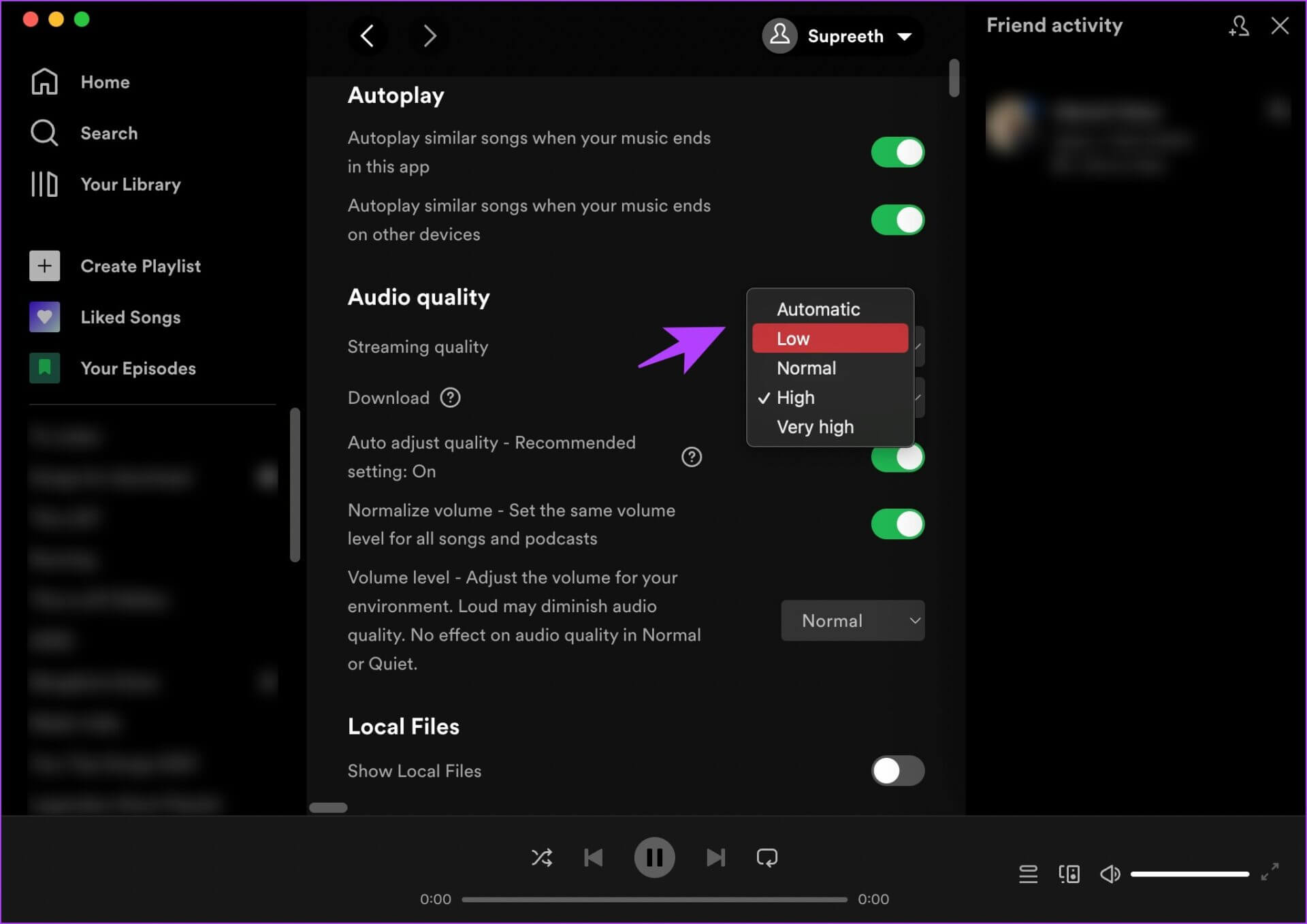Click-on-Low-Mac-1920x1357 لماذا يشغل Spotify مساحة تخزين كبيرة وكيفية إصلاح ذلك