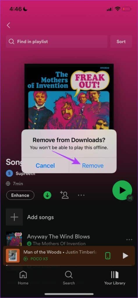 Click-on-Remove-Downloads-iOS-2-474x1024-1-474x1024 لماذا يشغل Spotify مساحة تخزين كبيرة وكيفية إصلاح ذلك