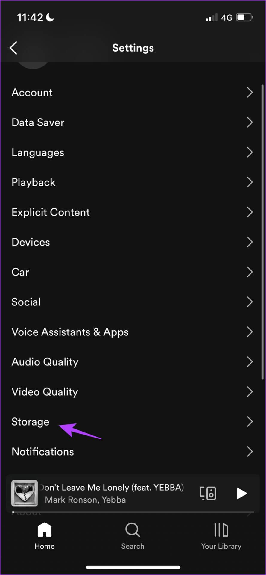 Click-on-Storage-iOS-2-2-889x1920 لماذا يشغل Spotify مساحة تخزين كبيرة وكيفية إصلاح ذلك