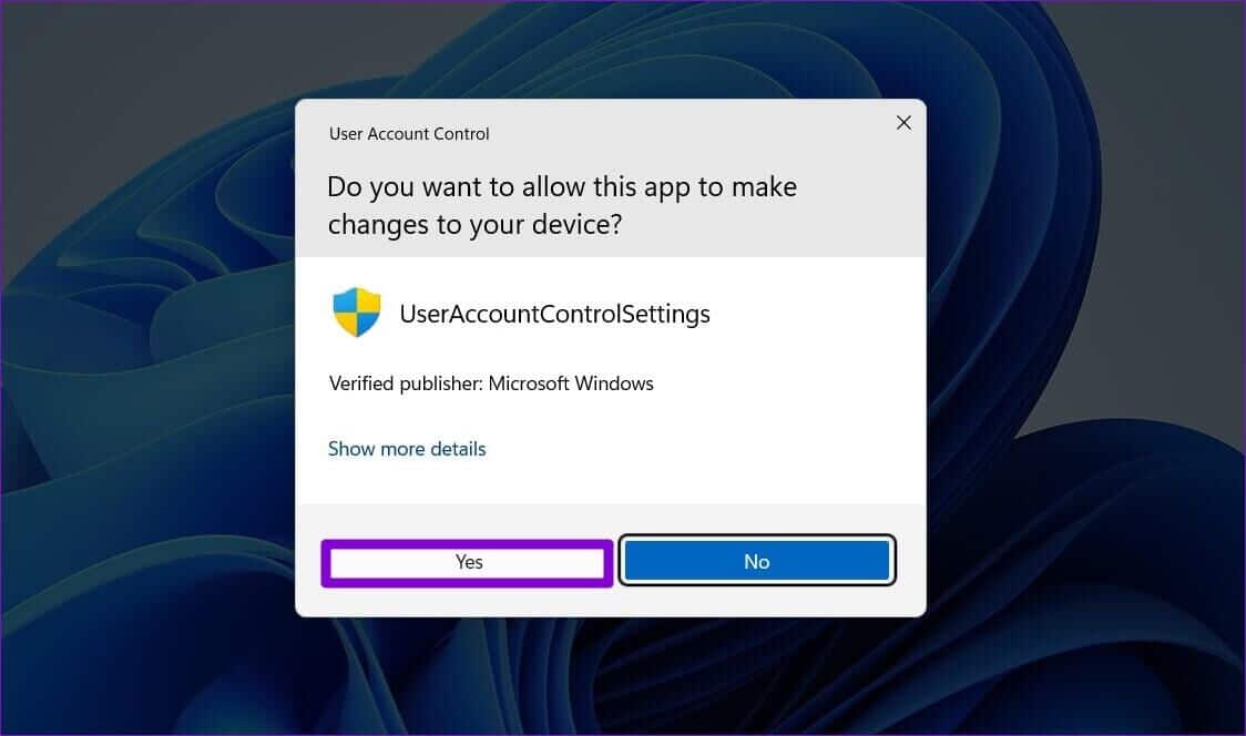 Confirm-Disable-UAC-From-Control-Panel.png-1124x664 أفضل 3 طرق لتعطيل التحكم في حساب المستخدم على Windows 11