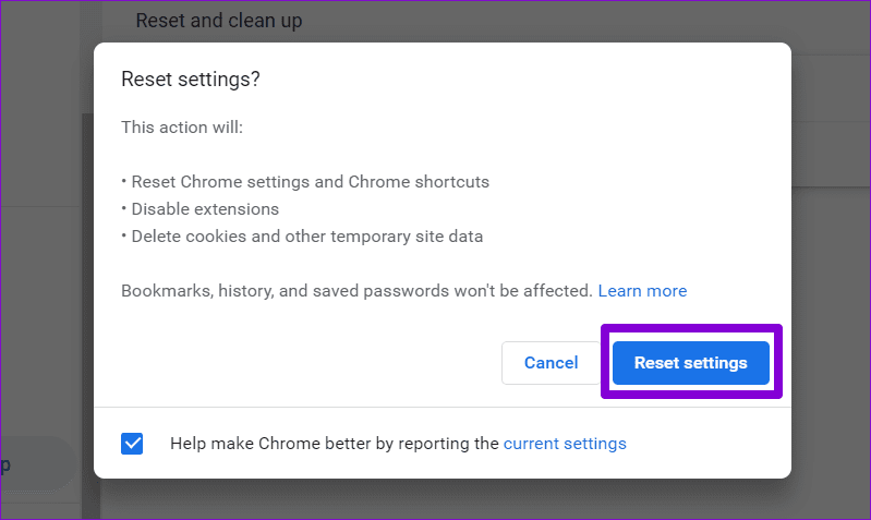 Confirm-Reset-Chrome أفضل 6 طرق لاستعادة و إظهار شريط أدوات Google Chrome المفقود