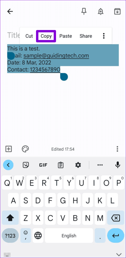 Copy-Text-on-Samsung-Phone-500x1024-1 أفضل طريقتين لاستخدام الحافظة على هواتف Samsung Galaxy