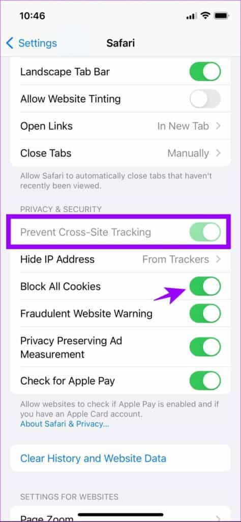 Cross-site-tracking-greyed-out-474x1024-1-474x1024 كيفية منع التتبع أثناء تصفح المواقع في Safari على iPhone