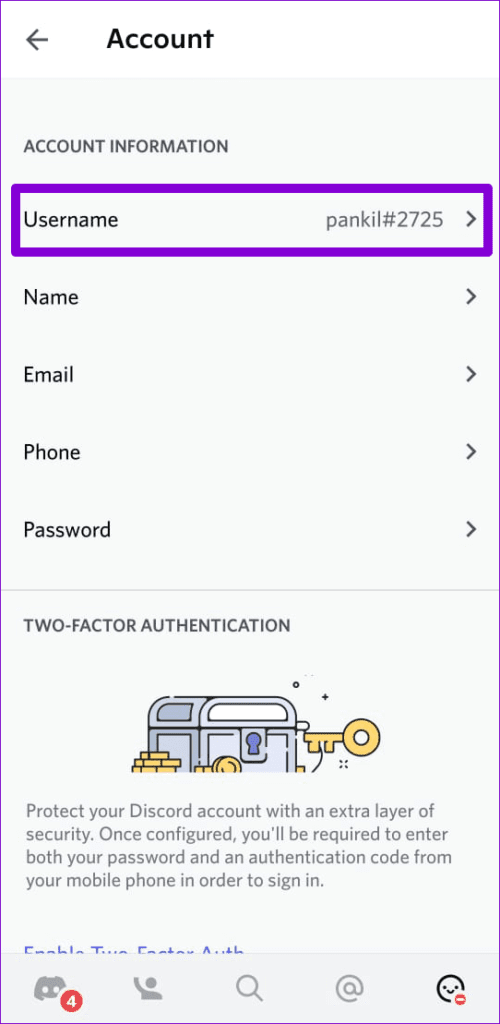Discord-Username-Mobile-500x1024-1 كيفية تغيير اسم المستخدم واللقب الخاصين بك على Discord