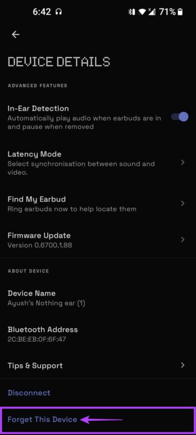 Ear_1_Settings-864x1920-e1660159134136 4 مشاكل شائعة مع Nothing Ear (1) وكيفية إصلاحها