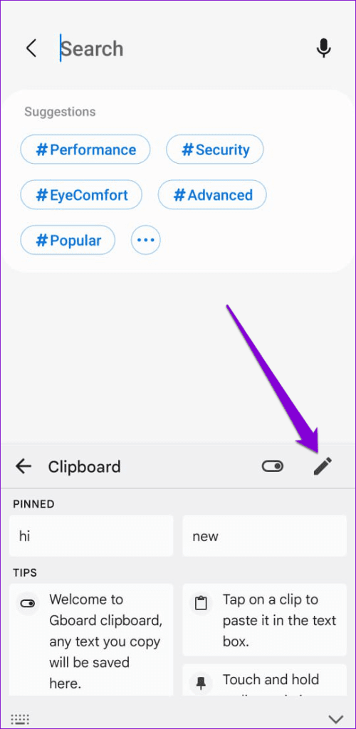 Edit-Gboards-Cliboard-500x1024-1 أفضل طريقتين لاستخدام الحافظة على هواتف Samsung Galaxy