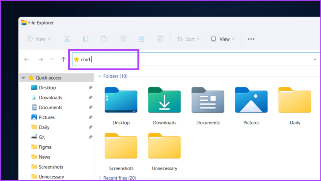 File-Explorer-CMD-Path-e1660831033846 7 طرق لفتح موجه الأوامر في Windows 11 و 10 والإصدارات الأقدم