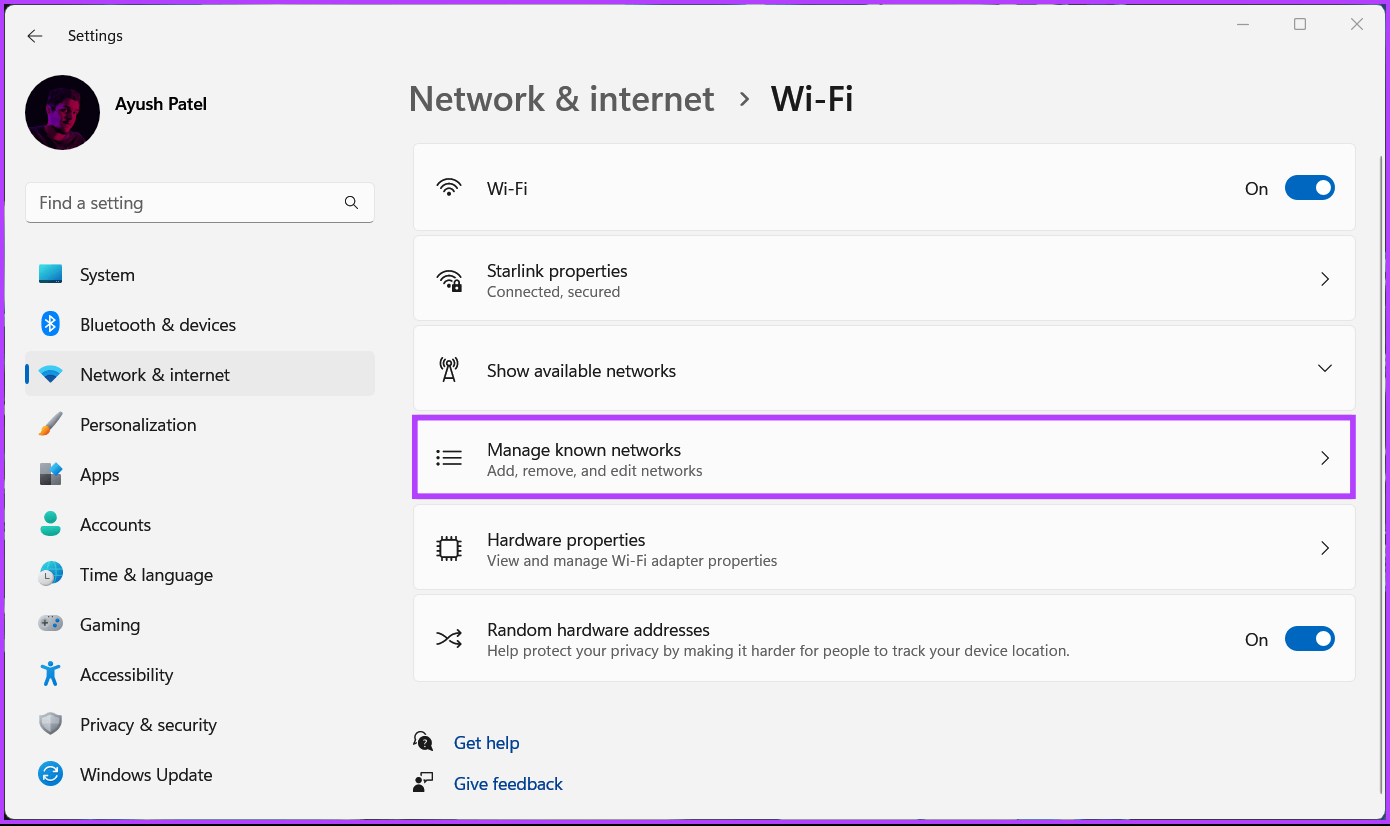 Manage-Known-Networks ما هو نظام MAC العشوائي وكيفية استخدامه على أجهزتك