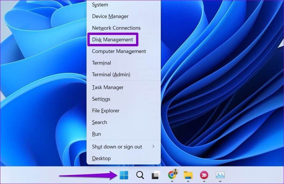 Open-Disk-Management-on-Windows-11-975x632 إليك أفضل الطرق لإصلاح تعذر إخراج محرك أقراص USB على Windows 11