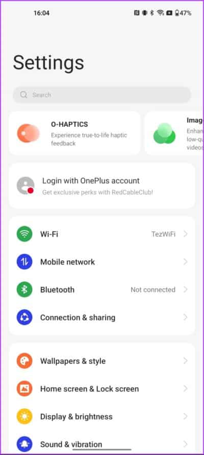 OxygenOS_13_Settings_App-863x1920-e1660748947789 OxygenOS 13: الميزات والأجهزة المدعومة وتاريخ الإصدار