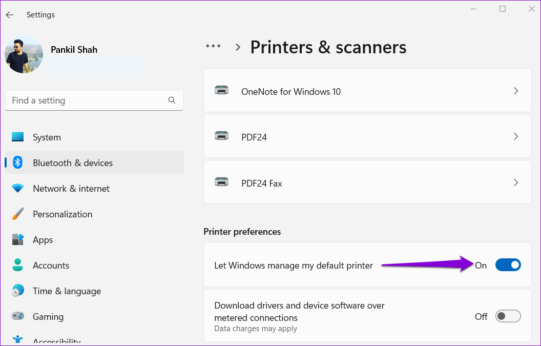 Prevent-Windows-From-Managing-Default-Printer أفضل 7 طرق لإصلاح عدم استجابة Microsoft Excel على Windows 11