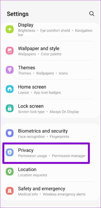 Privacy-Settings-on-Samsung-Galaxy-Phone-500x1024-1 أفضل طريقتين لاستخدام الحافظة على هواتف Samsung Galaxy