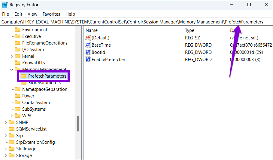 Registry-Editor-Window-1 أفضل 3 طرق لتعطيل Superfetch (SysMain) على Windows 11
