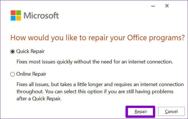Repair-Microsoft-Office-365-659x420 أفضل 5 إصلاحات لمشكلة أخطاء التنشيط و"منتج غير مرخص" على Windows 11