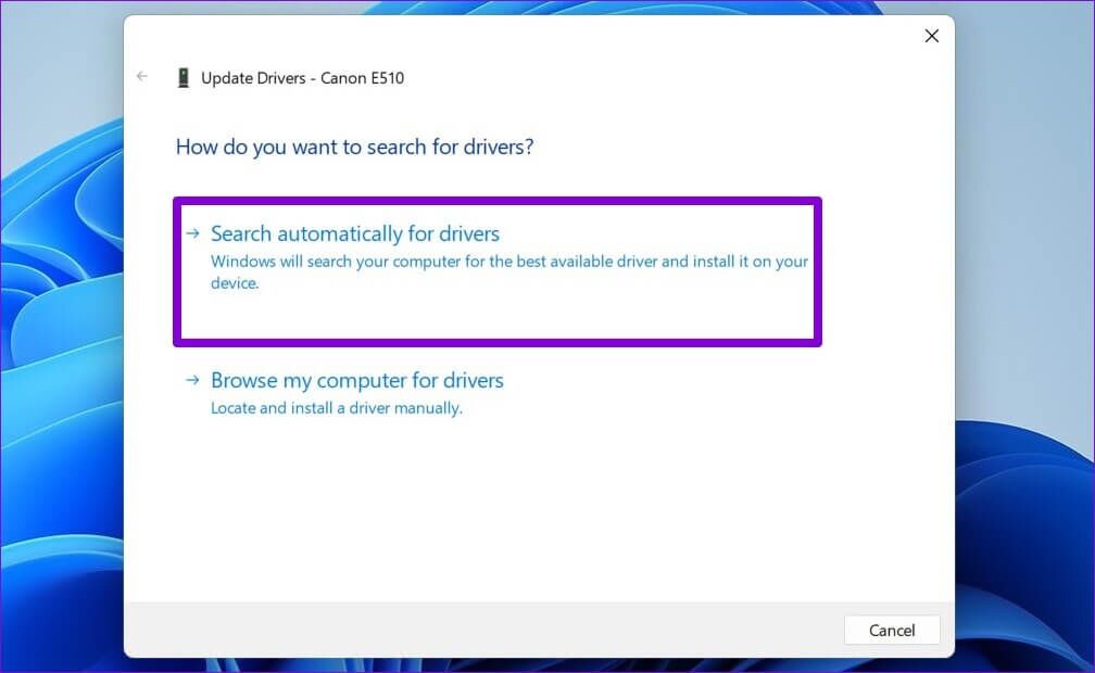 Search-Computer-for-Printer-Drivers-1008x620 أهم 6 طرق لإصلاح خطأ برنامج تشغيل الطابعة غير متوفر في Windows 11