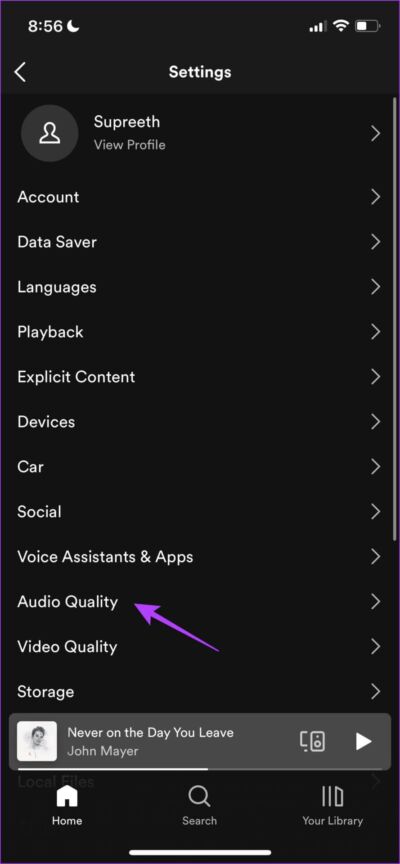 Select-Audio-Quality-1-889x1920-e1661800264593 لماذا يشغل Spotify مساحة تخزين كبيرة وكيفية إصلاح ذلك