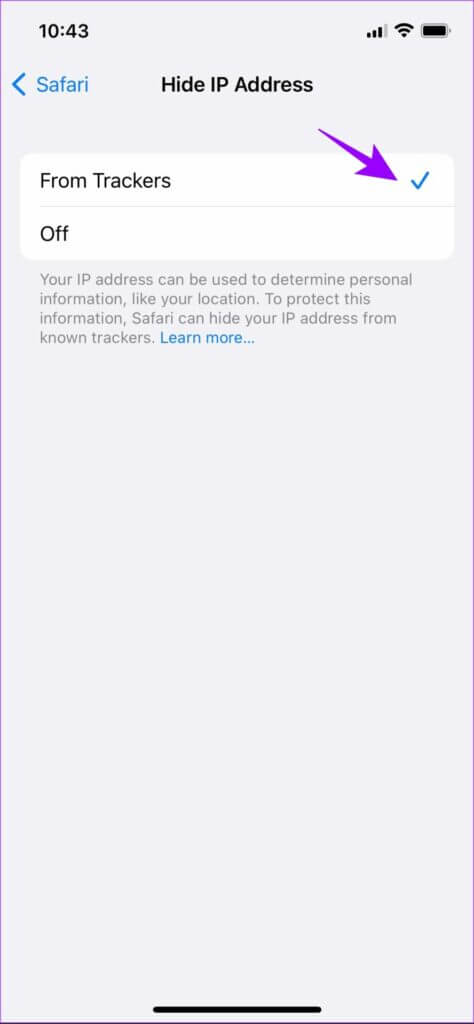 Select-From-Trackers-474x1024-1-474x1024 كيفية منع التتبع أثناء تصفح المواقع في Safari على iPhone