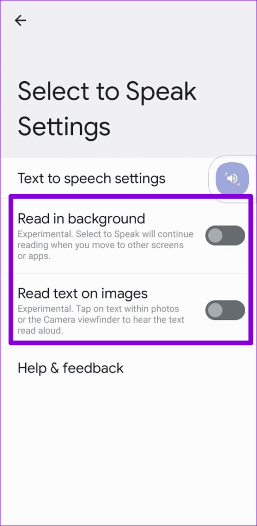 Select-to-Speak-Experimental-Features-500x1024-1 كيفية جعل جهاز يقوم بتحويل النص إلى كلام للـ Android