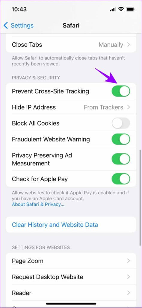 Turn-on-toggle-474x1024-1-474x1024 كيفية منع التتبع أثناء تصفح المواقع في Safari على iPhone