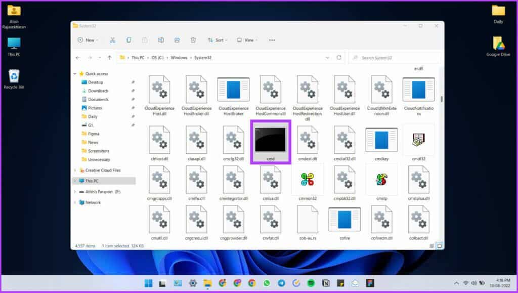 Windows-File-Explorer-CMD-file-e1660831183836-1024x579 7 طرق لفتح موجه الأوامر في Windows 11 و 10 والإصدارات الأقدم