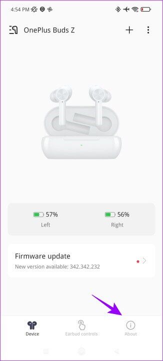 about_device-326x722 كيفية إدارة وتخصيص عناصر التحكم في OnePlus Buds