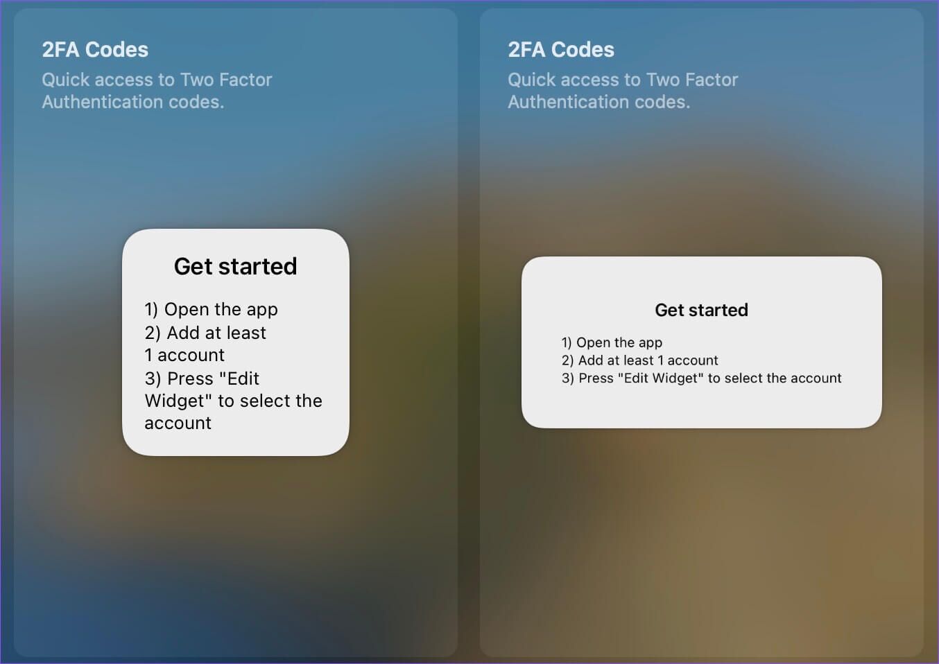 add-authenticator-widget-1354x958 أفضل 3 طرق لإعداد المصادقة الثنائية 2FA على Mac