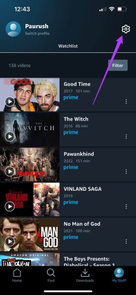 amazon-prime-ios-app-settings-473x1024-1-473x1024 كيفية إزالة الأجهزة المسجلة من Amazon Prime Video