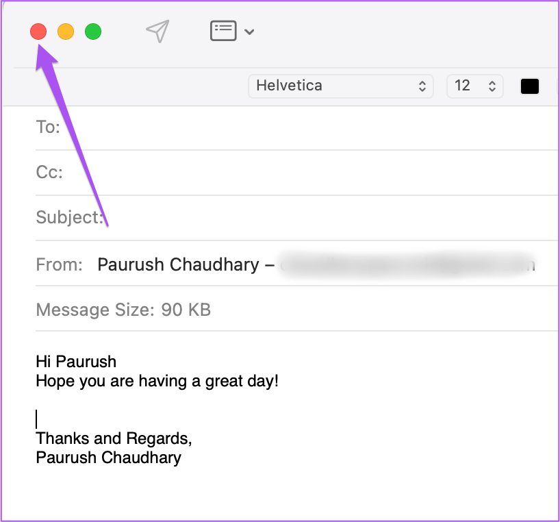 close-mail-compose-mail-app-mac كيفية إنشاء قالب بريد إلكتروني في تطبيق Mail على جهاز Mac