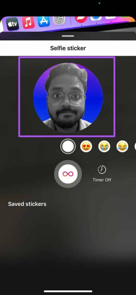create-selfie-sticker-on-instagram-iphone-473x1024-1-473x1024 أفضل 4 ميزات قصة Instagram يجب أن تجربها على Android و iPhone