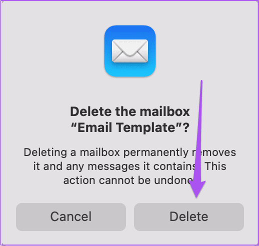 delete-email-template-mail-mac كيفية إنشاء قالب بريد إلكتروني في تطبيق Mail على جهاز Mac
