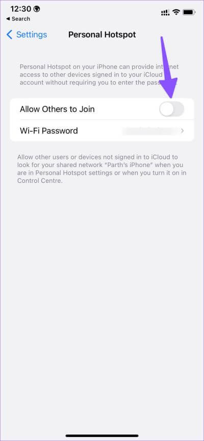 disable-personl-hotspot-400x866 أفضل 8 طرق لإصلاح استنزاف البطارية طوال الليل على iPhone