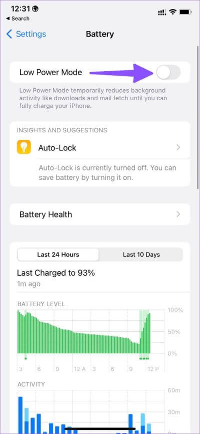 enable-low-power-mode-400x866 أفضل 8 طرق لإصلاح استنزاف البطارية طوال الليل على iPhone