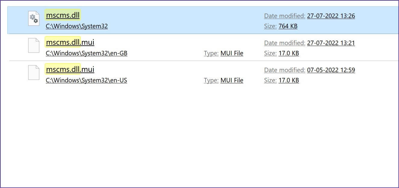 find-mscms-printer-file-1325x625 أفضل 8 طرق لإصلاح رسالة خطأ "يتعذر على Windows الاتصال بالطابعة" على Windows 11